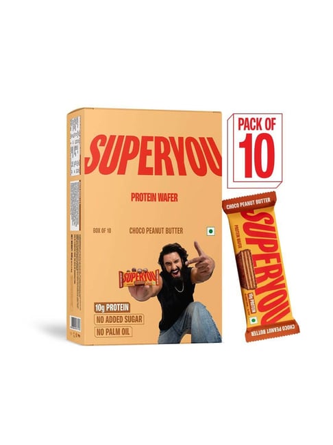 Super You Protein Wafer Bars Choco Peanut Butter - Pack of 10