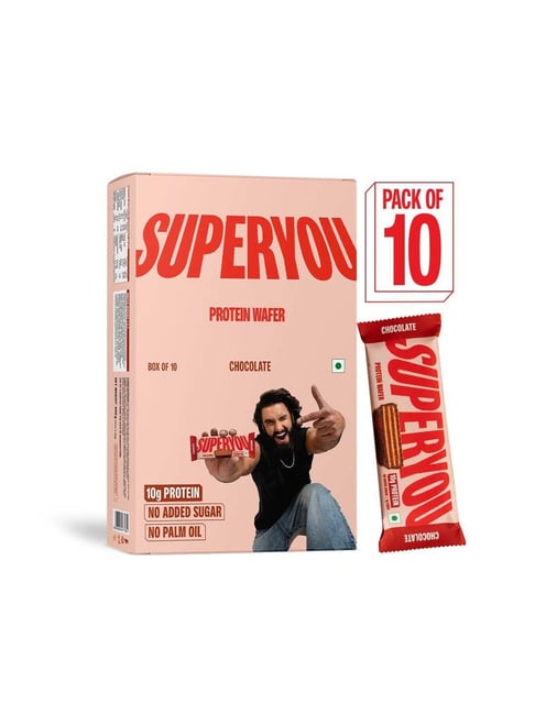 Super You Protein Wafer Bars Chocolate - Pack of 10