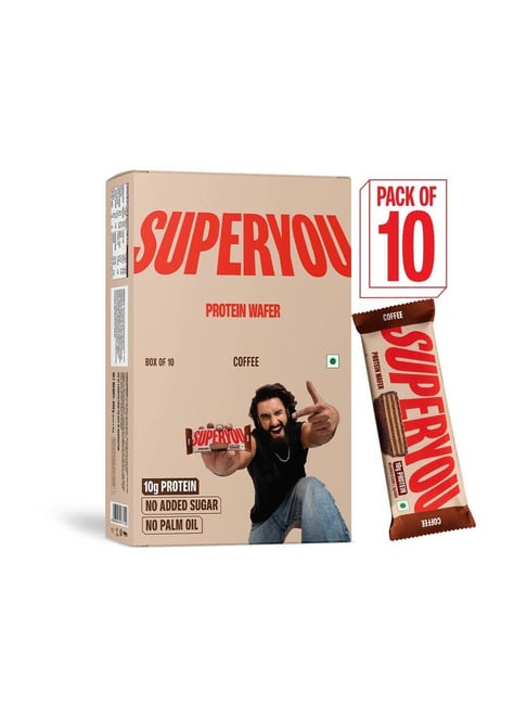 Super You Protein Wafer Bars Coffee - Pack of 10