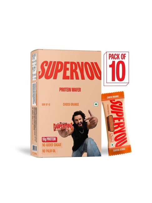 Super You Protein Wafer Bars Choco Orange - Pack of 10
