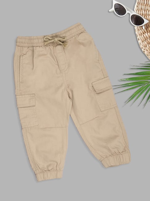 Pantaloons Baby Boys White Pearl Joggers