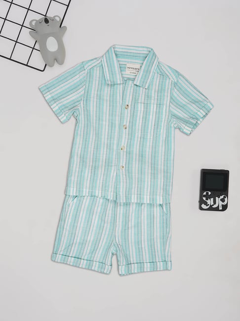 Pantaloons Baby Boys Snow White Striped Clothing Set