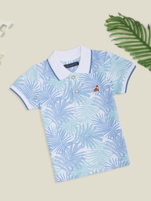 Pantaloons Baby Boys Nantucket Breeze Printed Polo T-Shirt