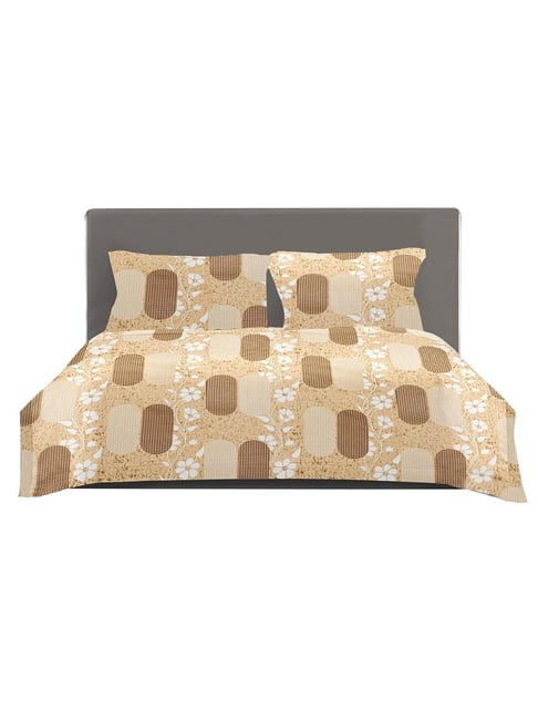 Ariana Yellow Cotton Super King Bedsheet