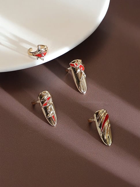 SOHI Gold Statement Casual Rings