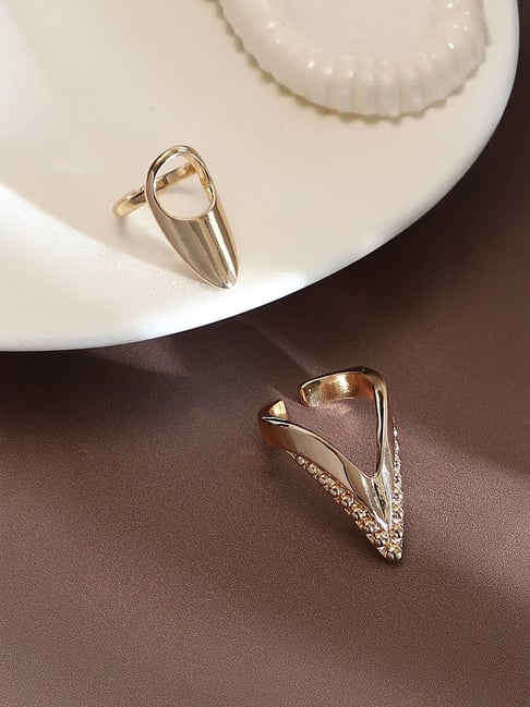 SOHI Gold Statement Casual Rings