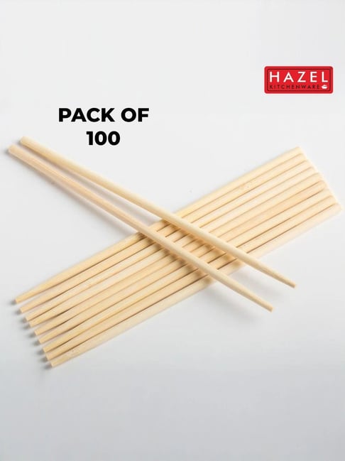 HAZEL Cream Wood Disposable Eco-Friendly Large Drink Stirrers - Pack of 100
