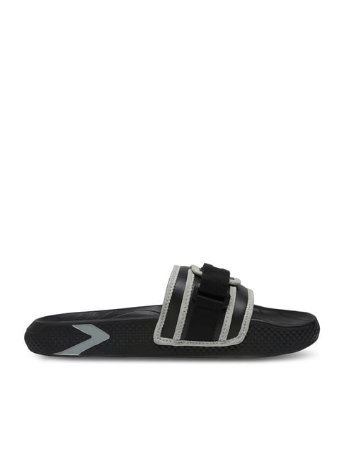 Puma Unisex Softridepro Leadpuff Black & Smokey Grey Slides