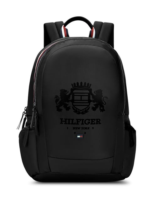 TOMMY HILFIGER Black Bronson Printed Laptop Backpack