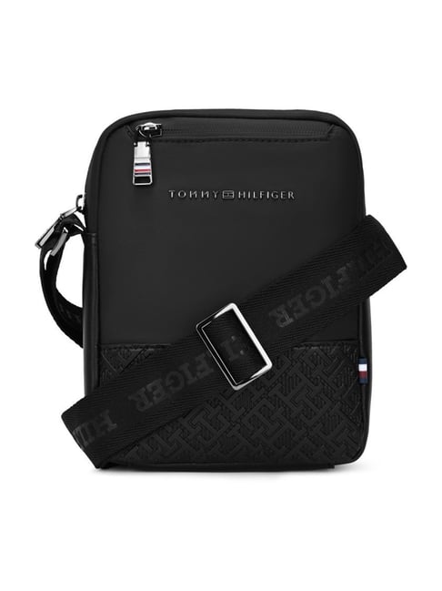 TOMMY HILFIGER Black Nexo Printed Cross Body Bag
