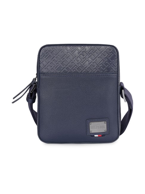 TOMMY HILFIGER Navy Portobello Leather Cross Body Bag