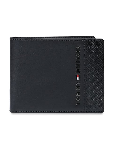TOMMY HILFIGER Black Eldred Leather Global Coin Wallet