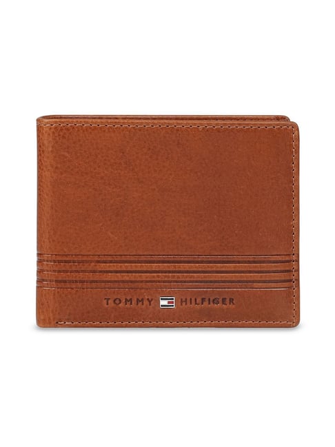 TOMMY HILFIGER Tan Prastio Leather Passcase Wallet