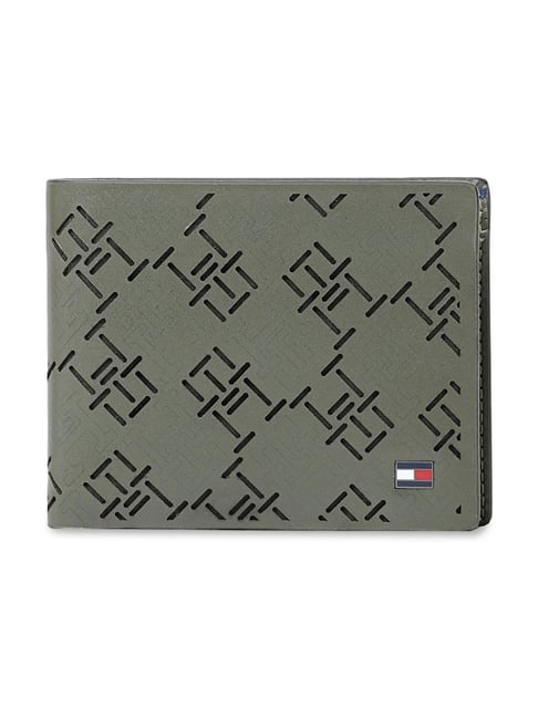 TOMMY HILFIGER Olive Strovolos Leather Global Coin Wallet