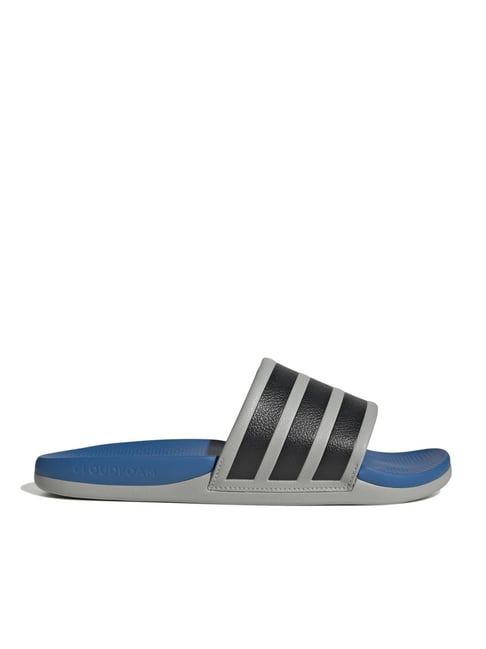 Adidas Unisex Adilette Comfort 2.0 Blue & Grey Slides