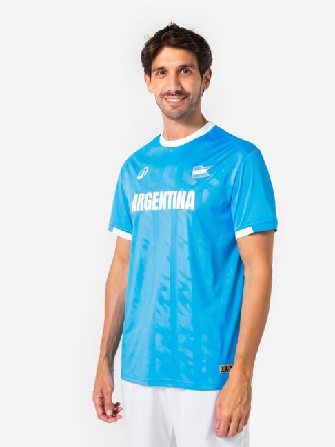 Kipsta - Adults Blue Argentina Supporter Moisture Wicking Football Jersey-image-27