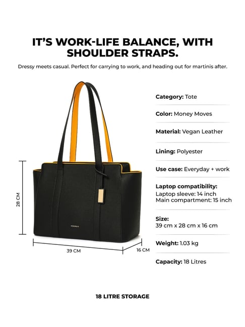 Mokobara Money Moves The Sunflower Medium Leather Tote
