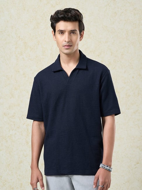 7 Alt By Pantaloons Night Sky Relaxed Fit Polo T-Shirt-image-32