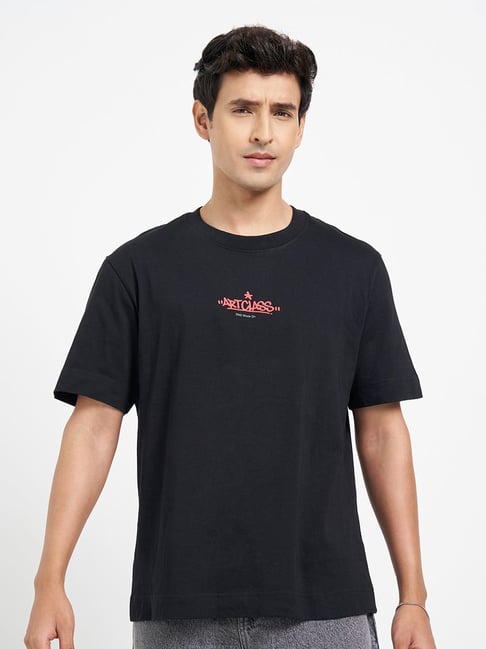 Sf Jeans By Pantaloons Black Relaxed Fit Printed T-Shirt-picture-19
