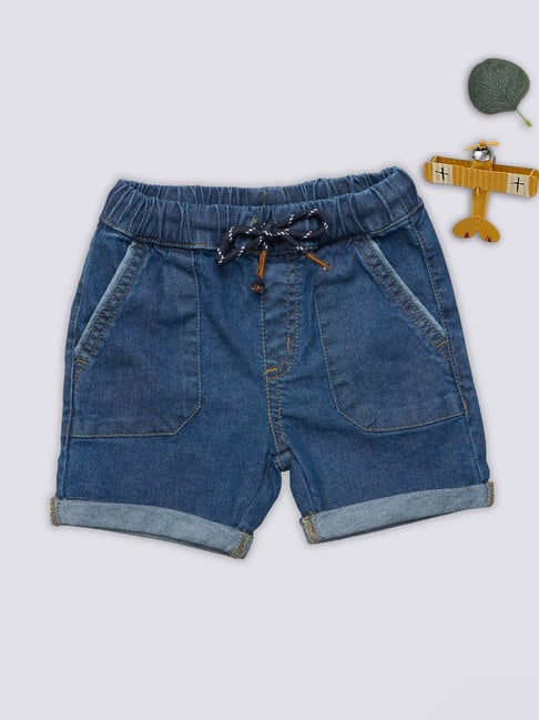 Pantaloons Baby Boys Blue Aster Shorts