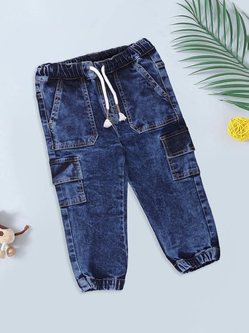 Pantaloons Baby Boys Blue Aster Joggers