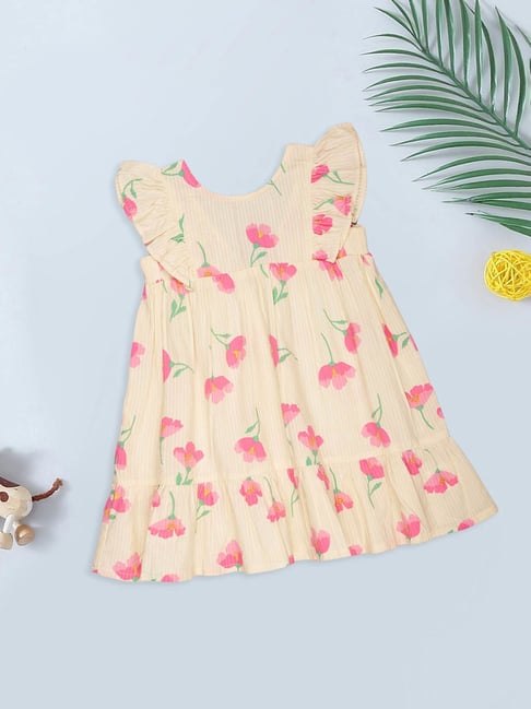 Pantaloons Baby Girls Snow White Floral Print Dress