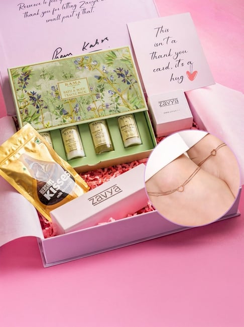 KAMA x Zavya Dainty Silver Heart 925 Sterling Silver Anklets