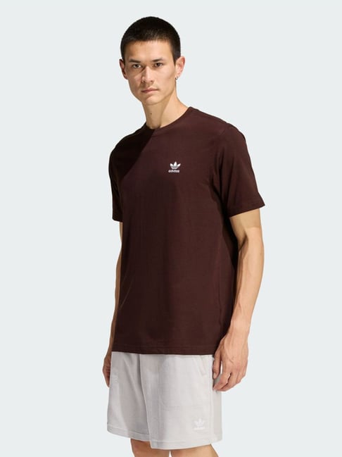 Adidas Originals Brown Trefoil Regular Fit Tee-picture-20