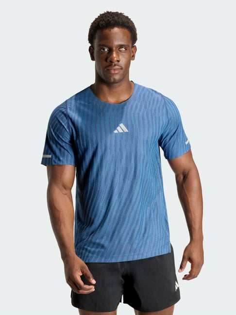 ADIDAS Blue ADI365 Printed Regular Fit Tee-picture-24