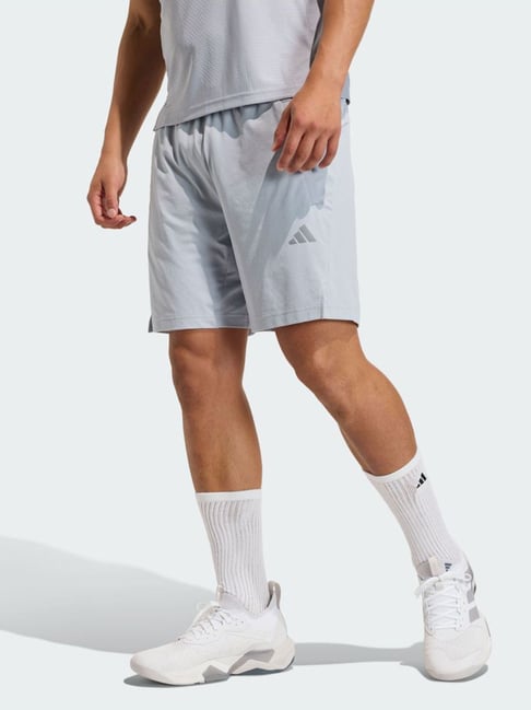 ADIDAS Grey Climacool Regular Fit Shorts-image-14