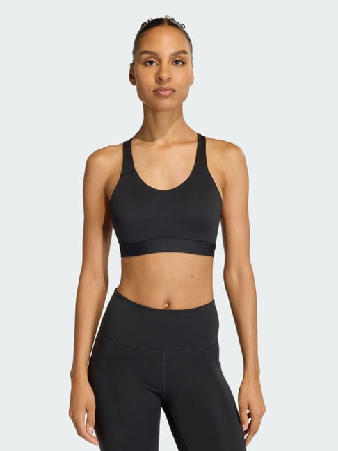 ADIDAS Black Skinny Fit Support Bra