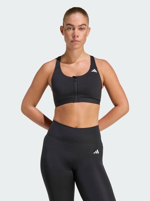 ADIDAS Black Skinny Fit Support Bra