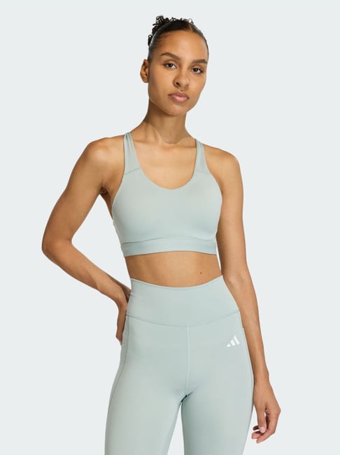 ADIDAS Green Skinny Fit Support Bra