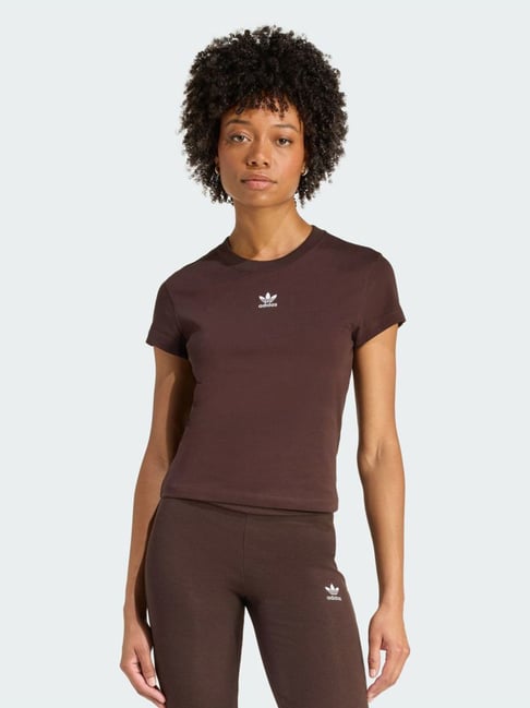 Adidas Originals Brown Slim Fit Tee