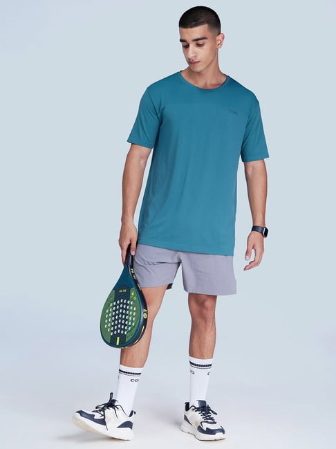 Cava Athleisure Teal Regular Fit Sports T-shirt-picture-31