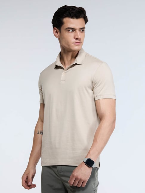Cava Athleisure Beige Regular Fit Sports T-shirt-picture-36