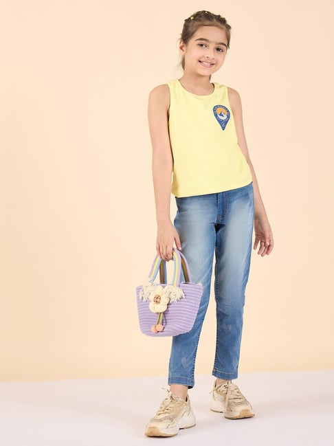 StyloBug Girls Blue Regular Fit Jeans