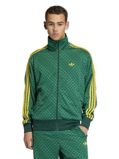 Adidas Originals Green Printed Relaxed Fit Jacket