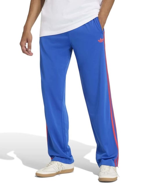Adidas Originals Blue Printed Flared Fit Mid Rise Trackpants-picture-44