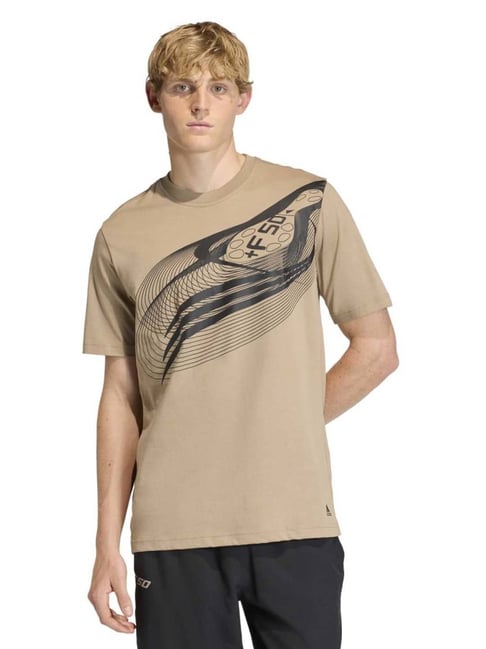 Adidas Originals Green Printed Regular Fit T-Shirt-image-29
