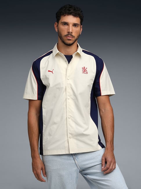 Puma Alpine Snow Cotton Relaxed Fit Colorblocked Shirt