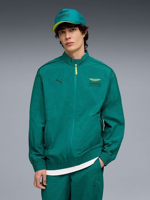 Puma Green Lux Relaxed Fit Sports Jacket