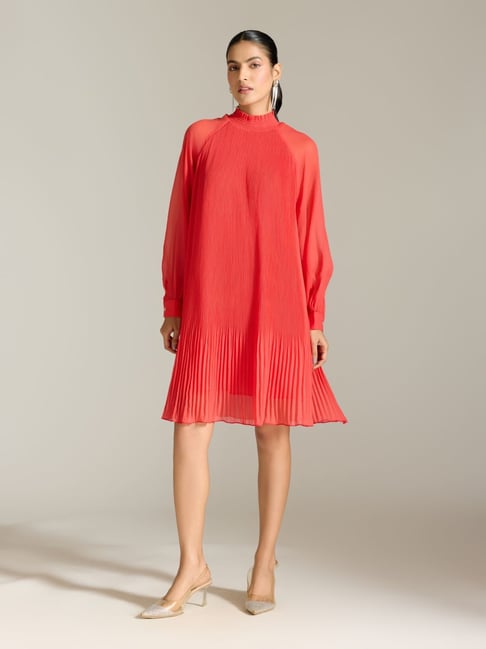 label ritu kumar red dress Label Ritu Kumar Red Relaxed Fit Dress