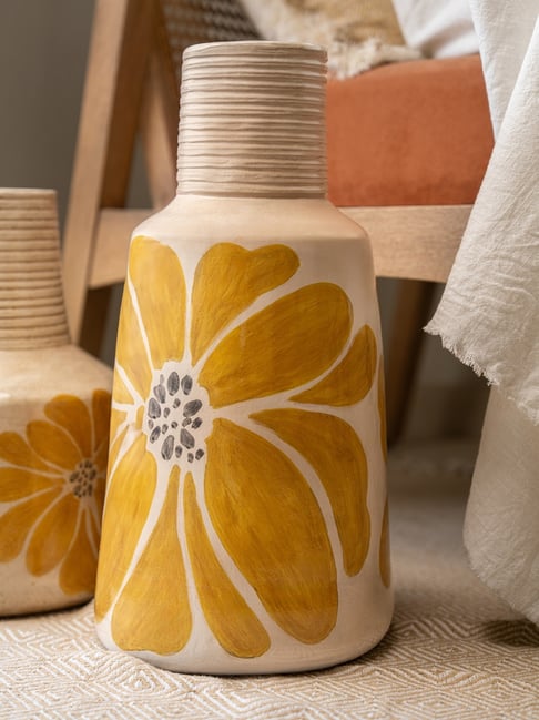 Ellementry Yellow Terracotta In Spring Vase