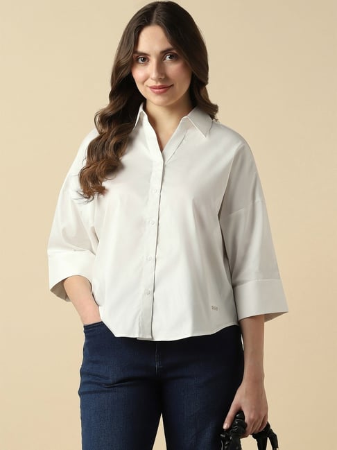 Allen Solly White Regular Fit Shirt