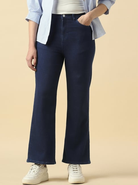 Allen Solly Navy Regular Fit Jeans