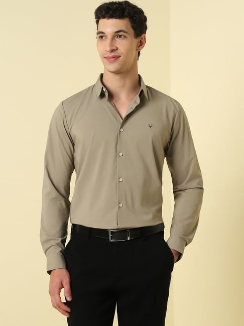 Allen Solly Beige Regular Fit Shirt-image-44