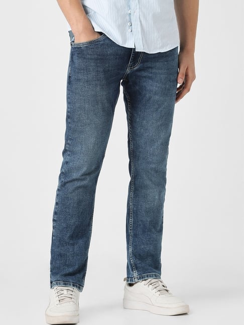 Peter England Blue Cotton Slim Fit Jeans-picture-17