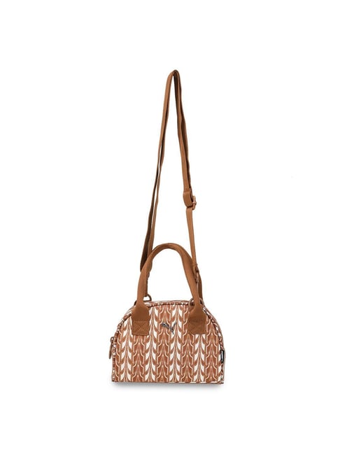 Puma Mocha Bisque & Pristine Printed Cross Body Bag
