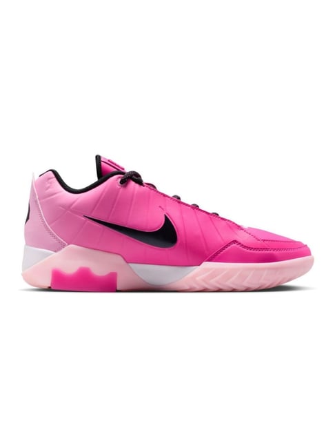 Nike Men's LEBRON WITNESS IX PER Desert Pink & Black Pink Rise White Basketball Shoes-picture-14